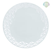 Prato Raso Porcelana Mia Pérola Branco - 28,5 Cm - Ela Decora